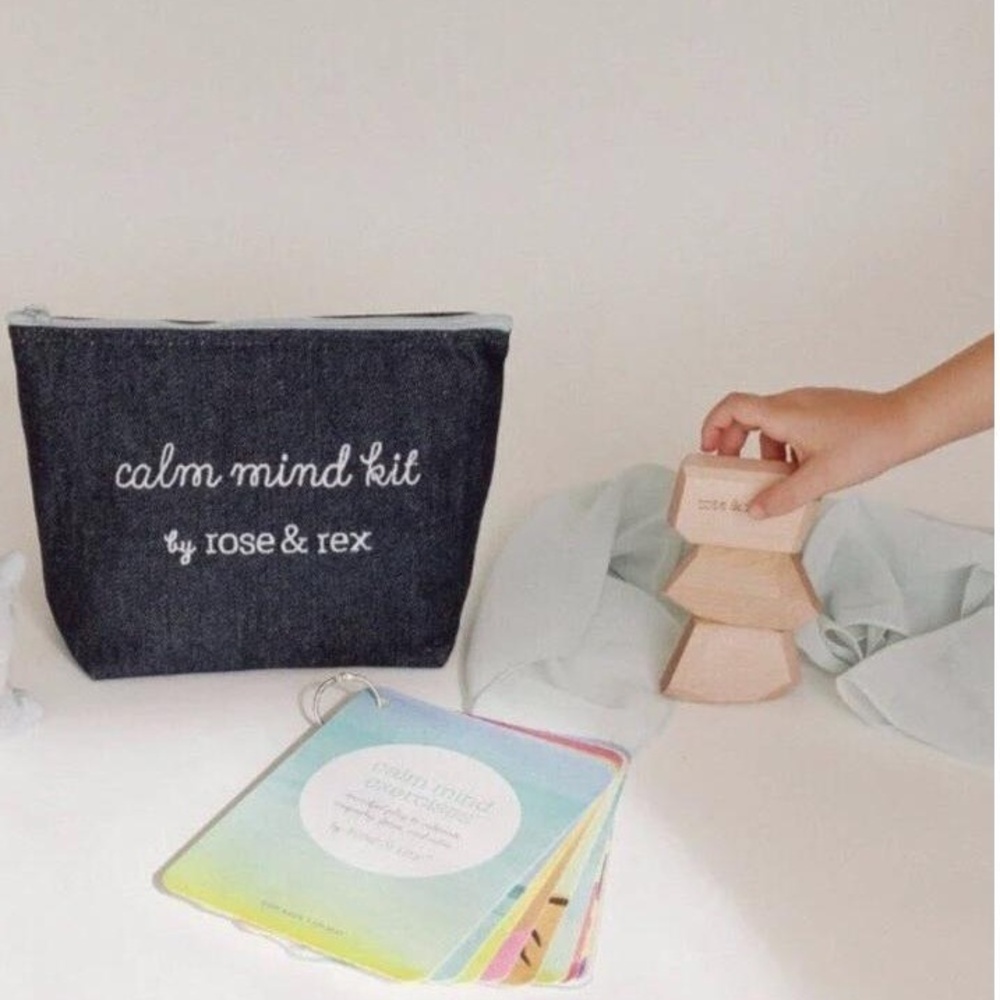 Rose & Rex Calm Mind Kit Mindfulness Sensory Play Set with Wooden Blocks Bag - Picture 6 of 9